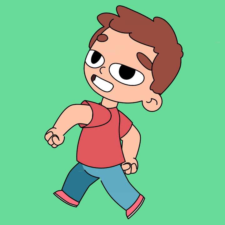 Moho Animation created by McCoy Buck GIF of Boy doing the famous Billion Dollar Strut